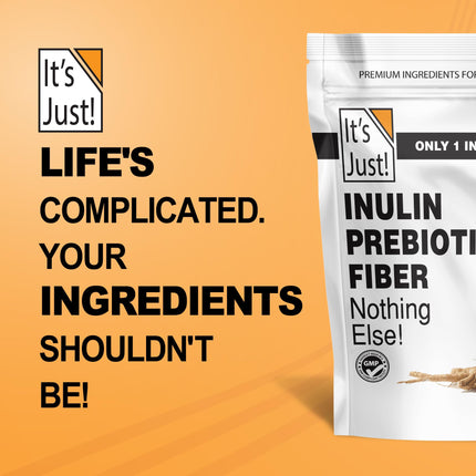 It's Just! Inulin Prebiotic Fiber – Water-Soluble Chicory Root Powder for Gut Health