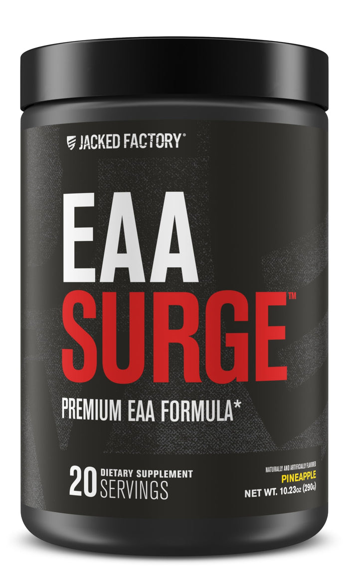 Jacked Factory EAA Surge – Essential Amino Acids Powder (EAAs & BCAAs) – Pineapple