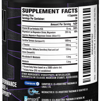 Jacked Factory Lean PM Max – Fat Burner & Sleep Support (120 Diet Pills)