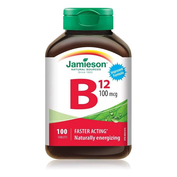 Jamieson B12 100 mcg (Methylcobalamin) – 100 Tablets