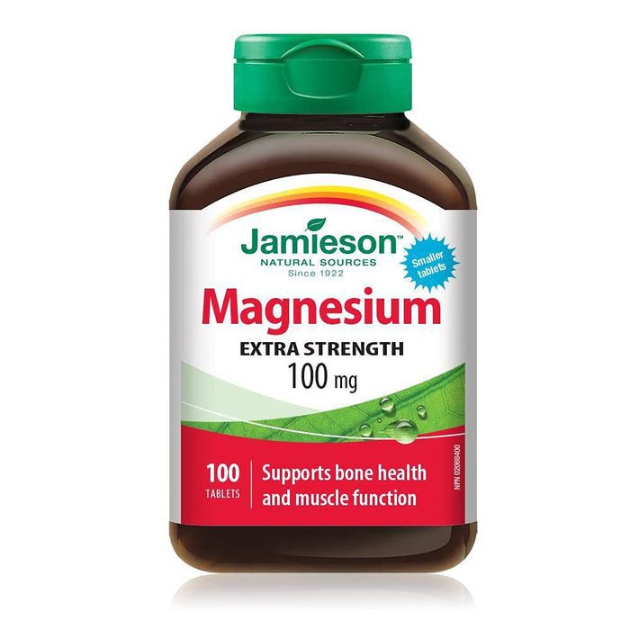 Jamieson Magnesium 100 mg, 100 Tablets – Magnesium Supplement