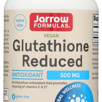 Jarrow Formulas Glutathione Reduced 500 mg – 150 Veggie Capsules – Vegan, Non-GMO