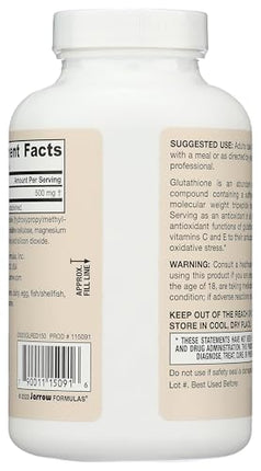 Jarrow Formulas Glutathione Reduced 500 mg – 150 Veggie Capsules – Vegan, Non-GMO