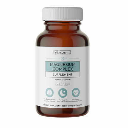 Just Ingredients Magnesium Complex – Five Bioavailable Forms for Relaxation, Sleep & Mood Support | 60 Capsules