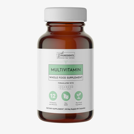JUST INGREDIENTS Multivitamin – Plant-Based, Vegetarian – 60 Capsules