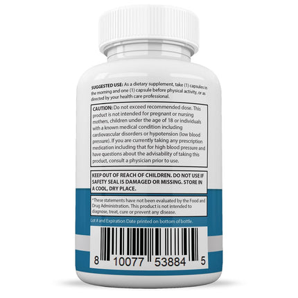 Justified Laboratories 5 Pack Glucotrust Max 1295MG Formula - 300 Capsules