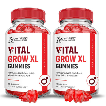 Justified Laboratories Vital Grow XL 1000mg ACV Gummies 2-Pack