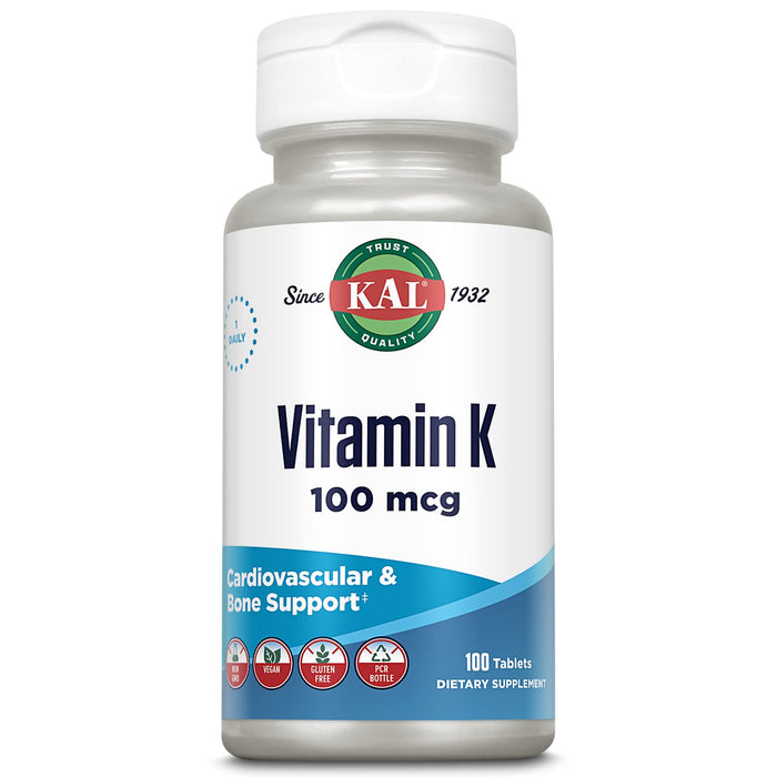 Kal 100 Mcg K1 Tablets, 100 Count