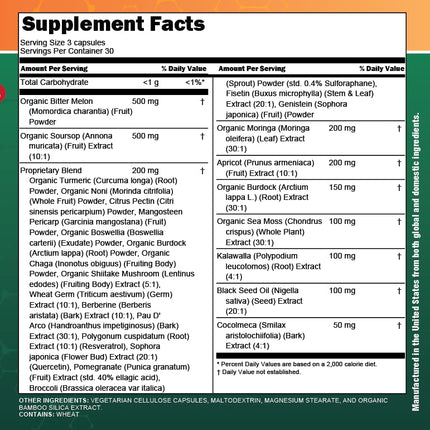 Clean Nutra Soursop Supplement with Moringa, Sea Moss & Berberine