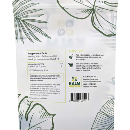 KALM with Kava Loa Waka – Micronized Kava (8 oz.) | Noble Fijian Kava