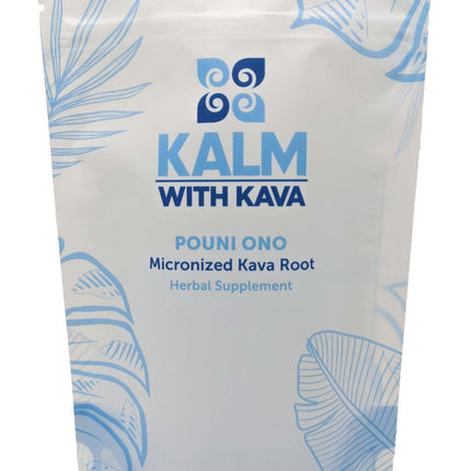 Kalm with Kava Pouni Ono Micronized Kava (4 oz.) - Easy Quick Mix
