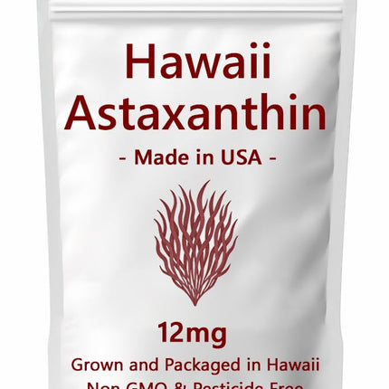 Keokea Organics Hawaii Astaxanthin 12 mg - 90 Softgels | Made in USA, Non-GMO & Pesticide Free