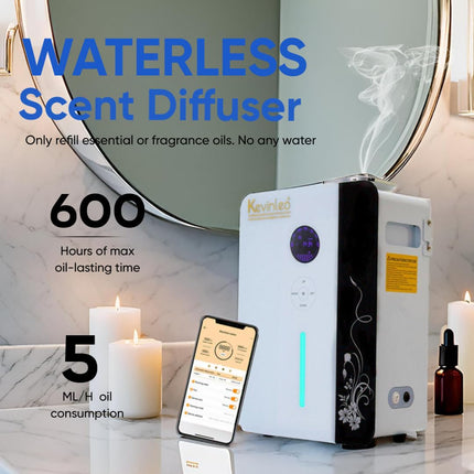 Kevinleo Scent Diffuser Machine – WiFi Control for 7,500 Sq Ft, 800ml Waterless Diffuser for HVAC & Large Spaces