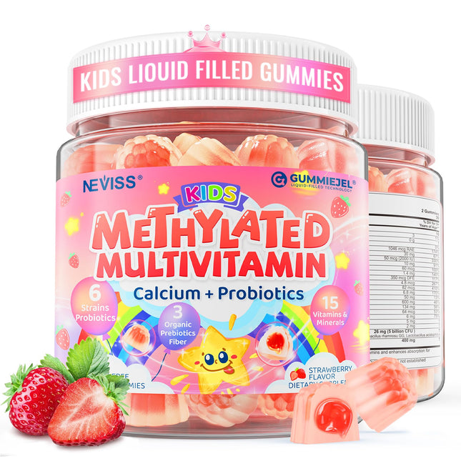 Kids Multivitamin Gummies with Calcium, Probiotics & D3 – 60 Ct