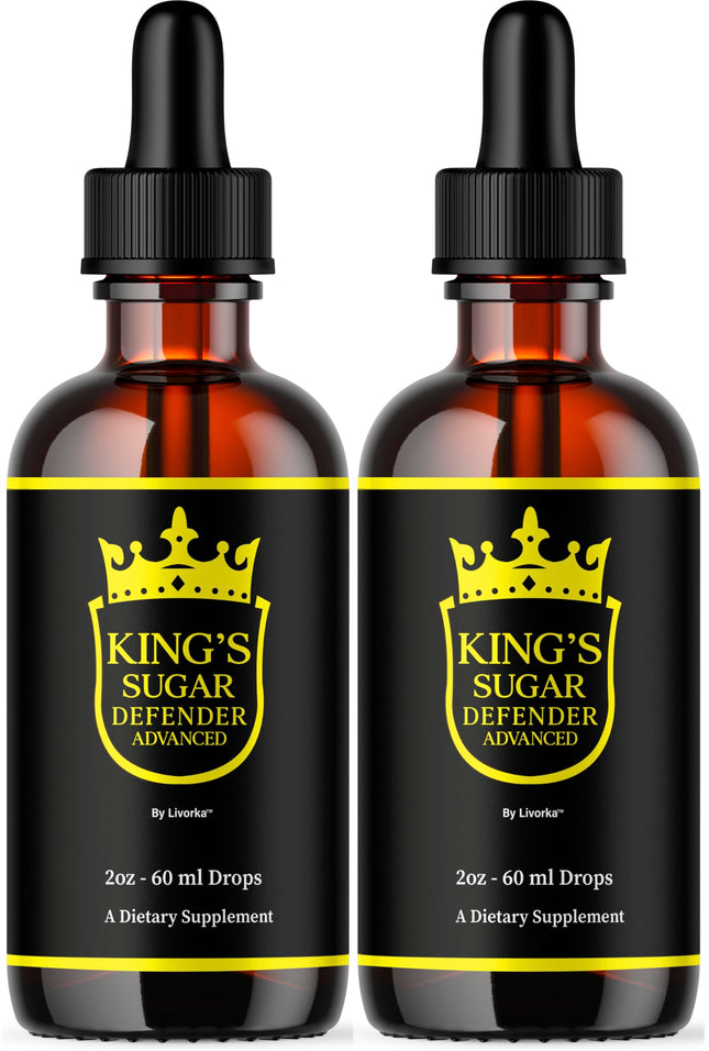 2 Pack Kings Sugar Defender Drops – Official KingSugar Defender Liquid Formula for Overall Health & Wellness (2 Bottles, 2 Months)