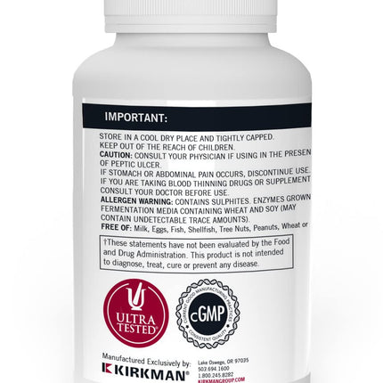 Kirkman Biofilm Defense Disruptor – Lipase & Glucoamylase Enzymes for Digestion | 60 Capsules