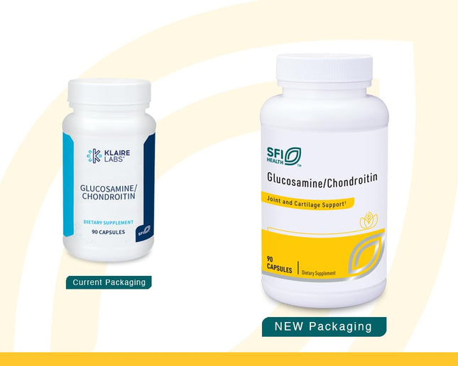 Klaire Labs SFI Health Glucosamine Chondroitin - Joint Support (Soy & Dairy-Free) 90 Capsules
