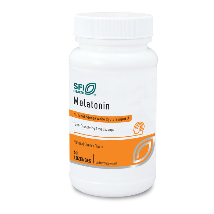 Klaire Labs SFI Health Melatonin Lozenge 1 mg – Fast-Dissolving, Cherry Flavor, 60 Tablets