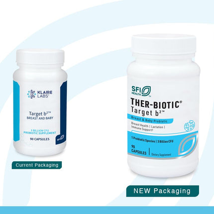 Klaire Labs SFI Health Ther-Biotic Target B2 for Lactation Support (90 Capsules)