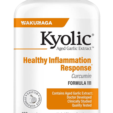 Kyolic Aged Garlic Extract Formula 111 – Health Support with Curcumin & Meriva Turmeric