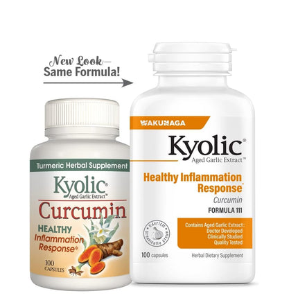 Kyolic Aged Garlic Extract Formula 111 – Health Support with Curcumin & Meriva Turmeric