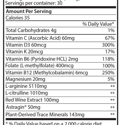 L-arginine Plus - 5110mg L-Arginine & 1010mg L, 13.4 oz | Nitric Oxide Booster