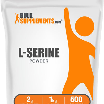 BulkSupplements L-Serine Powder | 2 g Serving, Unflavored & Gluten Free, 1 kg