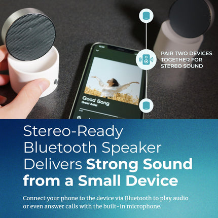 LectroFan Micro 2: Portable Bluetooth Speaker & White Noise Machine for Travel — 11 Non-Looping Sounds