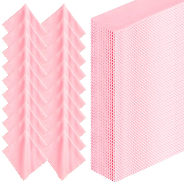 Leelosp 300 Pcs Pink Microfiber Cleaning Cloths – 6x7 in