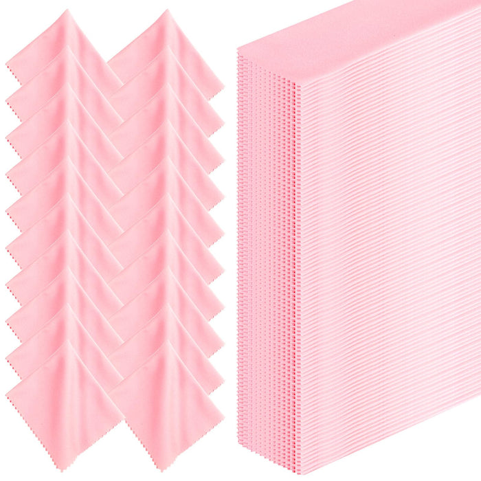 Leelosp 300 Pcs Pink Microfiber Cleaning Cloths – 6x7 in