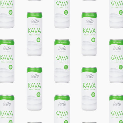 LEILO Kava Lime Margarita Mocktail – Sugar-Free, Non-Alcoholic 12-Pack (12 fl oz Cans)