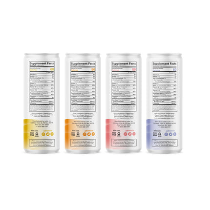 LEILO Kava Powered Sparkling Relaxation Drink | Classic Variety Pack – Raspberry Hibiscus, Tangerine Mango & BlackBerry Orange (12 x 12 oz Cans)