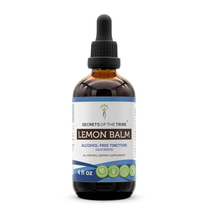 Secrets of the Tribe Lemon Balm Tincture – Alcohol-Free Liquid Extract (4 FL OZ)