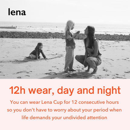 LENA Sensitive Menstrual Cup 2 Pack – Small & Large Reusable Silicone Cups (BPA-Free)