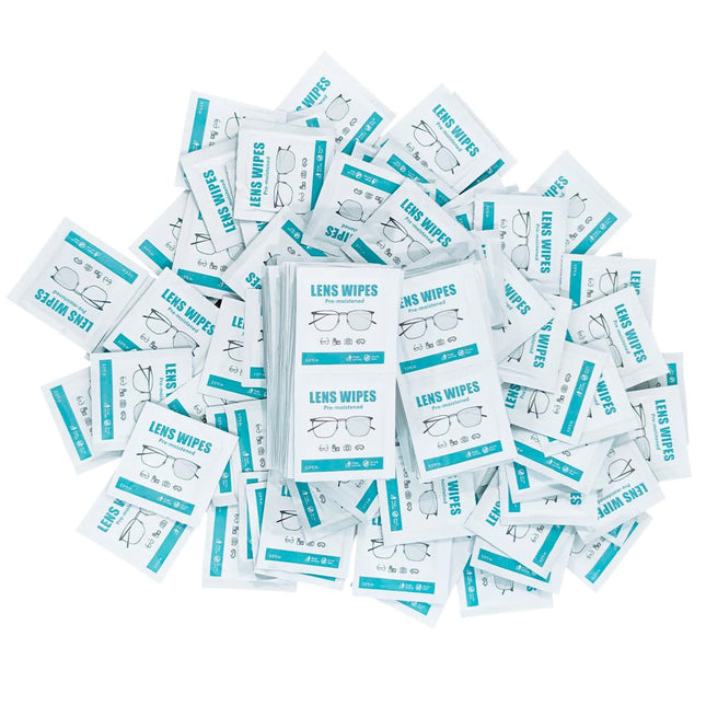 200 Count Lens Wipes for Eyeglasses – Pre-Moistened, Individually Wrapped Cleaners for Glasses, Screens and Camera Lenses