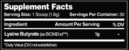Leviathan Bloat Support with BIOMend | 1000mg Lysine Butyrate per Serving