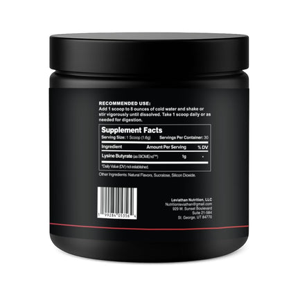 Leviathan Bloat Support with BIOMend | 1000mg Lysine Butyrate per Serving
