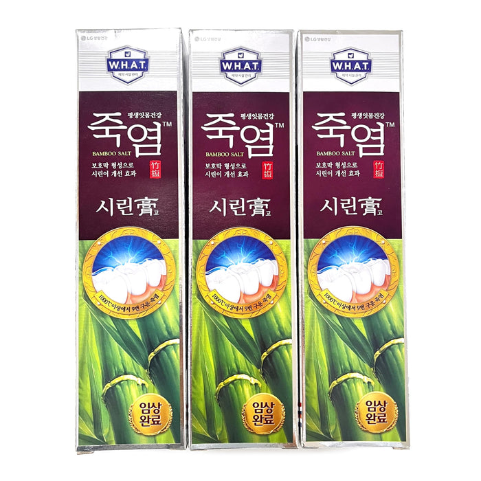 LG Shiringo Bamboo Salt Toothpaste for Sensitive Teeth – 120 g (4.23 oz) x 3