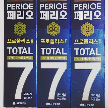 LG Total 7 Perioe Original Advance Toothpaste 4.23oz (120g) – 3-Pack (Korea)