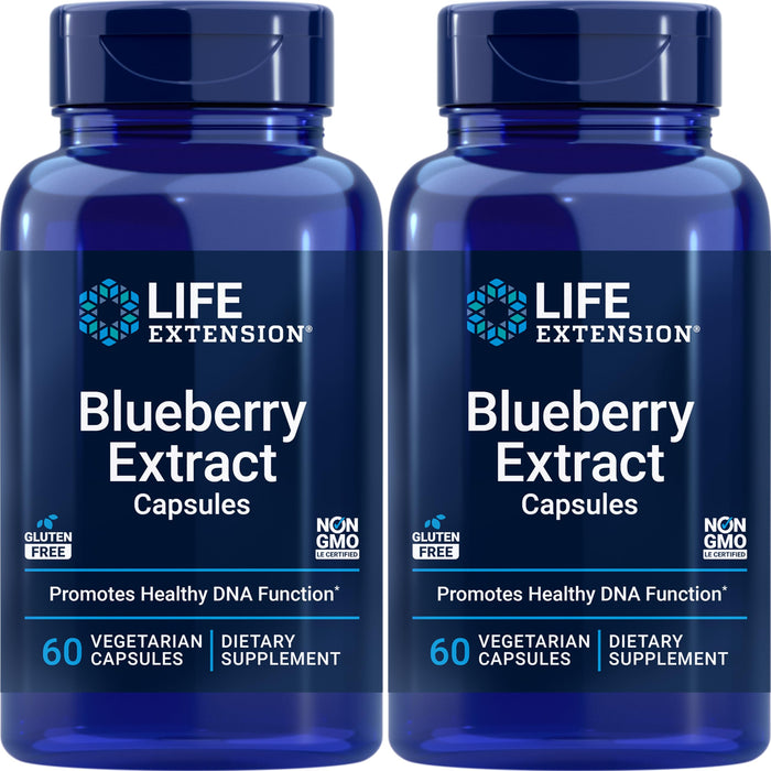 Life Extension Blueberry Extract - 60 Vegetarian Capsules (Pack of 2)