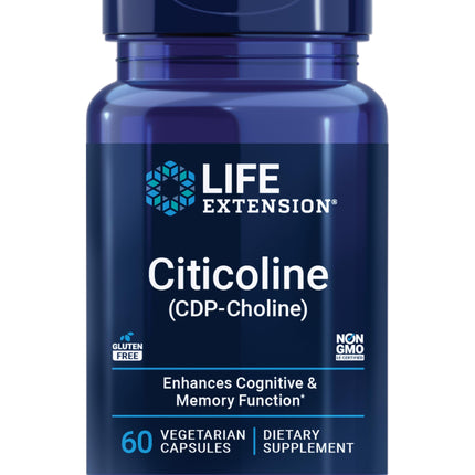 Life Extension Citicoline (CDP-Choline) – 60 Vegetarian Capsules