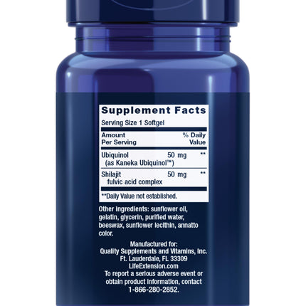 Life Extension Super Ubiquinol CoQ10 with Enhanced Mitochondrial Support – 50 mg, Non-GMO, Gluten-Free, 100 Softgels