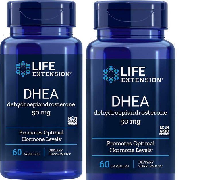 Life Extension DHEA 50 mg – 60 Capsules (2 Pack) | DHEA Supplement