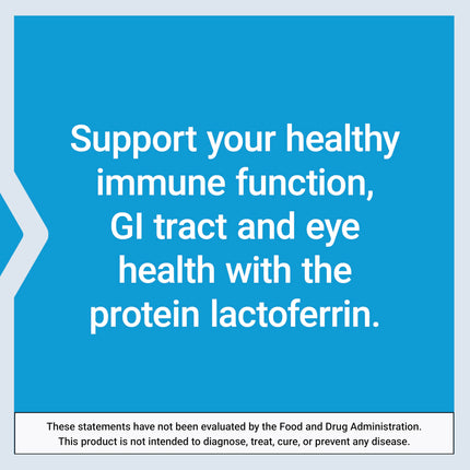 Life Extension Lactoferrin Caps — Immune Support, GI Health, Vision Health | Gluten-Free, Non-GMO, 60 Capsules
