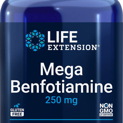 Life Extension Mega Benfotiamine 250 mg — 180 Veg Caps | Vitamin B1