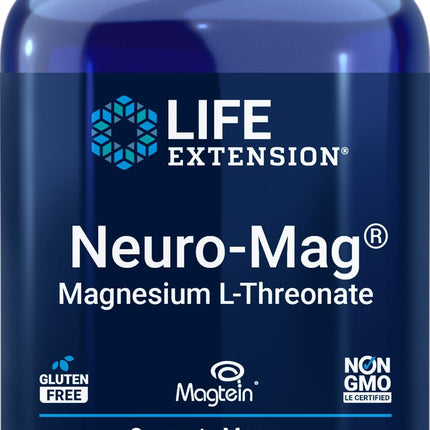 Life Extension Neuro-Mag Magnesium L-Threonate | Magtein | 150 Vegetarian Capsules