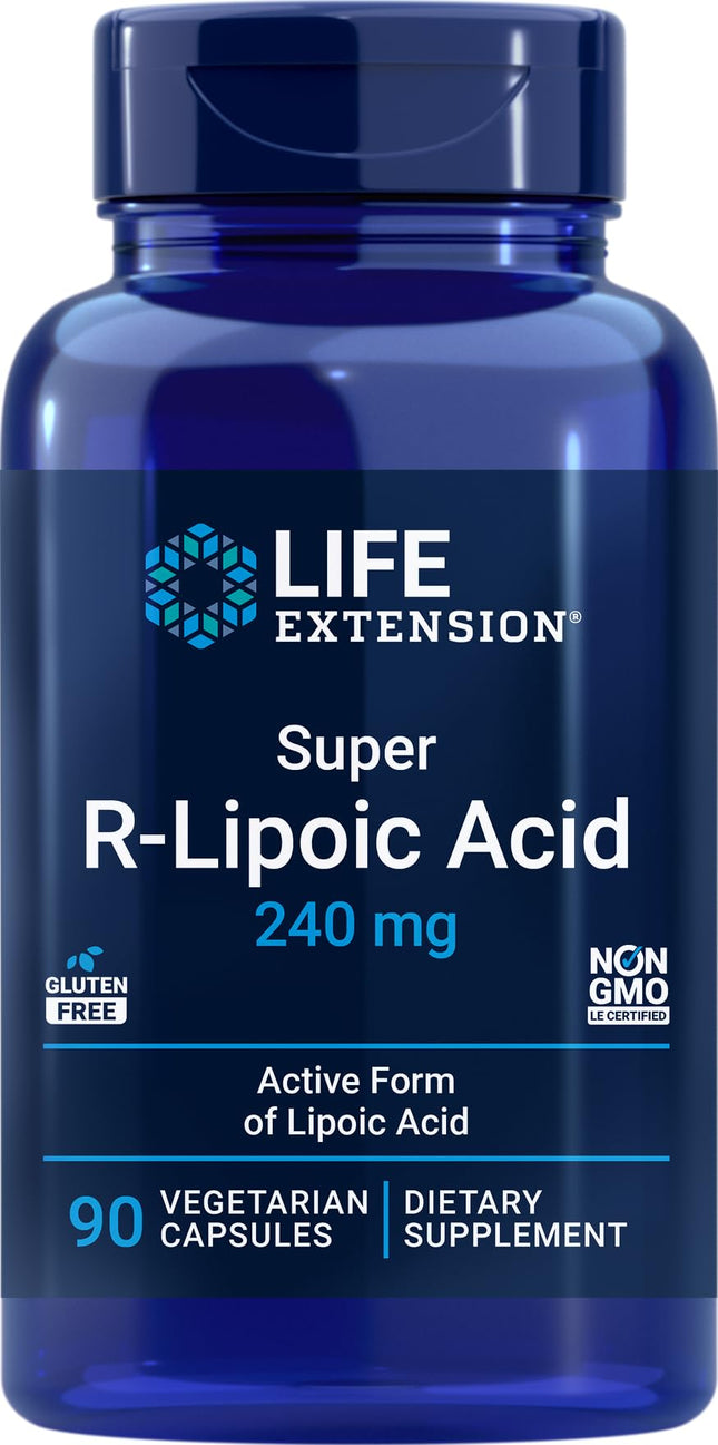 Life Extension Super R-Lipoic Acid 240 mg | 90 Vegetarian Capsules