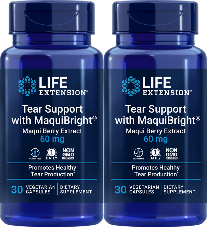 Life Extension Tear Support with MaquiBright 60 mg – 30 Vegetarian Capsules (Pack of 2)