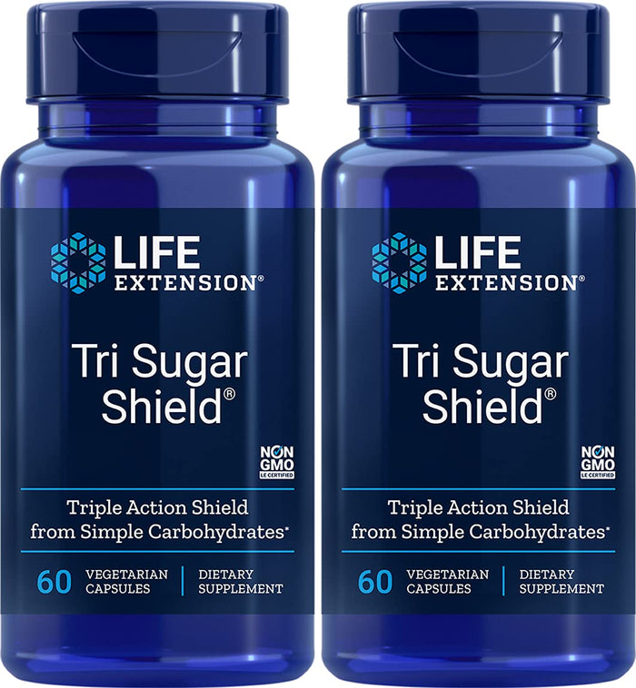 Life Extension Tri Sugar Shield - 60 Vegetarian Capsules (Pack of 2)
