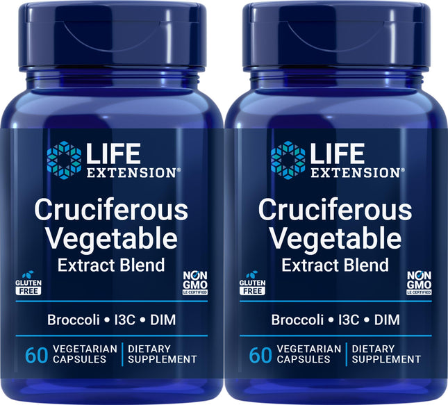 Life Extension Triple Action Cruciferous Vegetable Extract – 2-Pack, 60 Vegetarian Capsules